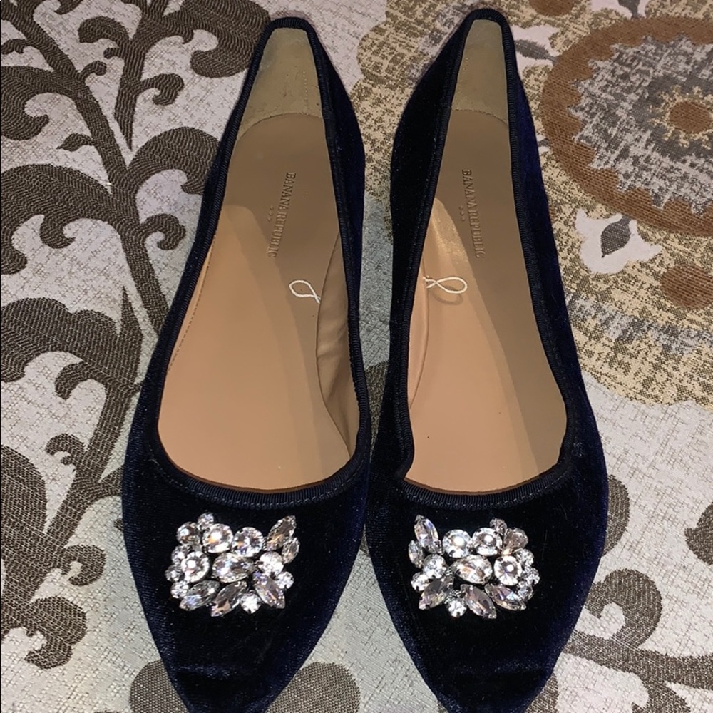 Crystal studded flats